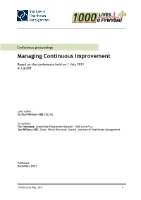 Managing Continuous Improvement