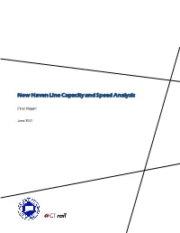 New Haven Line Capacity and Speed Analysis