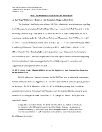 Red Tops Wilderness Character Unit Submission A