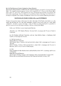 Ref 103 the Hawtons of Stoke Climsland (Ex Jenny Mitchell) {Re-Typed by Doug Nichols in 2006 from the Original Document Provided by Cornwall Records Office