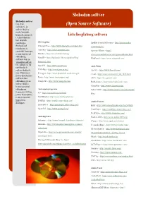 Slobodan Softver (Open Source Software)