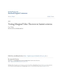 Testing Marginal Value Theorem in Saimiri Sciureus Evan T