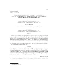 TEXTURES and COMPOSITIONAL VARIABILITY in GERSDORFFITE from the CRESCENCIA Ni–(Co–U) SHOWING, CENTRAL PYRENEES, SPAIN: PRIMARY DEPOSITION OR RE-EQUILIBRATION?