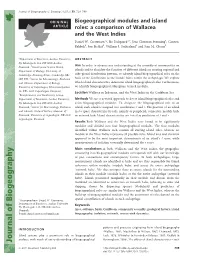Biogeographical Modules and Island Roles: a Comparison of Wallacea