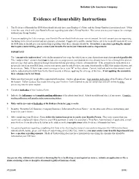 Evidence of Insurability Form