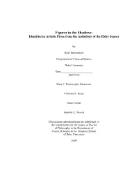 Figures in the Shadows: Identities in Artistic Prose from the Anthology of the Elder Seneca