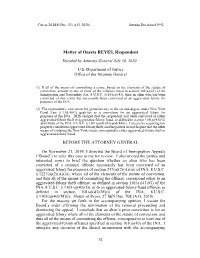 Matter of REYES, 28 I&N Dec. 52