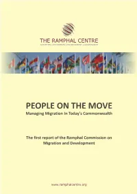 PEOPLE on the MOVE Managing Migration in Today's Commonwealth