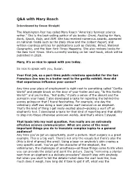 Q&A with Mary Roach