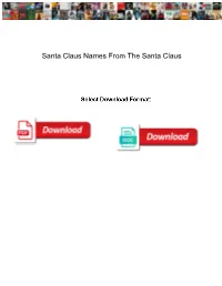 Santa Claus Names from the Santa Claus