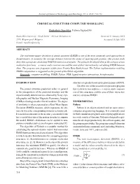 Chemical Structure Computer Modelling