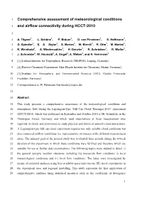 Comprehensive Assessment of Meteorological Conditions