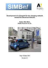 Development of a Blueprint for the Charging Network Needed for Electrical Vehicles