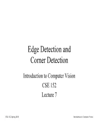Edge Detection and Corner Detection