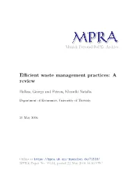 Efficient Waste Management Practices: a Review
