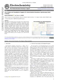 Free Analysis and Visualization Programs for Electrochemical Impedance Spectroscopy Coded in Python Kiyoshi KOBAYASHI * and Tohru S