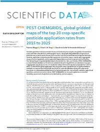 PEST-CHEMGRIDS, Global Gridded Maps of the Top 20 Crop-Specific