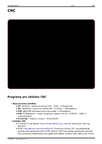 Programy Pro Obsluhu CNC