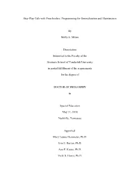 Stay-Play-Talk with Preschoolers: Programming for Generalization and Maintenance