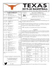 Texas Notes (Oklahoma State).Indd