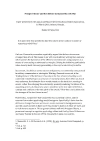 Prospect Theory and the Defence in Clausewitz's on War Paper