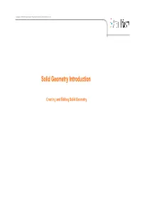 Solid Geometry Introduction