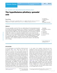 The Hypothalamo-Pituitary–Gonadal Axis