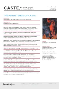 The Persistence of Caste