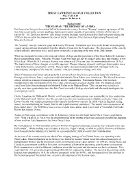 THE ST. LAWRENCE SEAWAY COLLECTION Mss