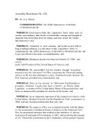 Assembly Resolution No. 120