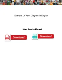 Example of Venn Diagram in English