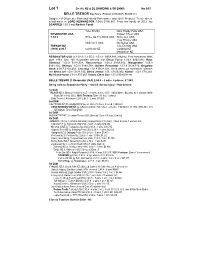 On A/C RE & DL DOWDING & SR ENNIS No GST BELLE TRESOR