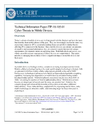 Cyber Threats to Mobile Devices