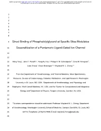 Direct Binding of Phosphatidylglycerol at Specific Sites Modulates