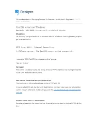 Fastcgi Errors on Windows