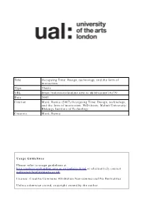 Occupying Time: Design, Technology, and the Form of Interaction