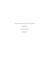 Orthographic Transparency and the Ottoman Abjad Maithili Jais