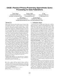SAQE: Practical Privacy-Preserving Approximate Query Processing for Data Federations
