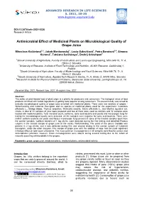 Antimicrobial Effect of Medicinal Plants on Microbiological Quality of Grape Juice