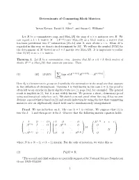 Determinants of Commuting-Block Matrices by Istvan Kovacs, Daniel S