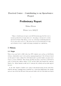 Preliminary Report