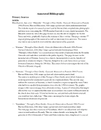 Annotated Bibliography Primary Sources Articles Meierhenrich, Jens, Et Al
