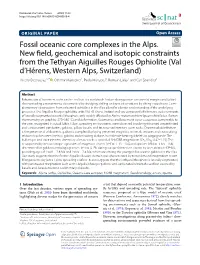Fossil Oceanic Core Complexes in the Alps. New Field, Geochemical And