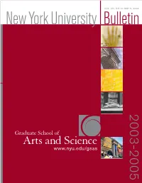 NYU GSAS Bulletin 2003