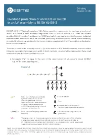 Overload Protection of an RCCB Or Switch in an LV Assembly to BS EN 61439-3