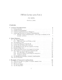 PHY411 Lecture Notes Part 2