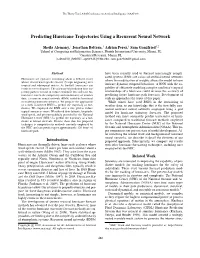 Predicting Hurricane Trajectories Using a Recurrent Neural Network