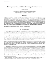 Primary Aberration Coefficients for Axial Gradient-Index Lenses