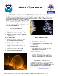 A Profile of Space Weather
