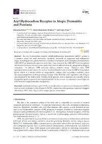 Aryl Hydrocarbon Receptor in Atopic Dermatitis and Psoriasis